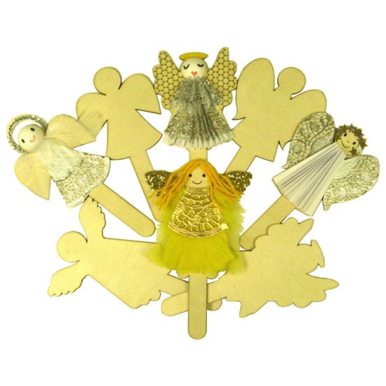 ΣΕΤ ΞΥΛΙΝΕΣ ΦΙΓΟΥΡΕΣ ΑΓΓΕΛΑΚΙΑ / σετ 4τμχ