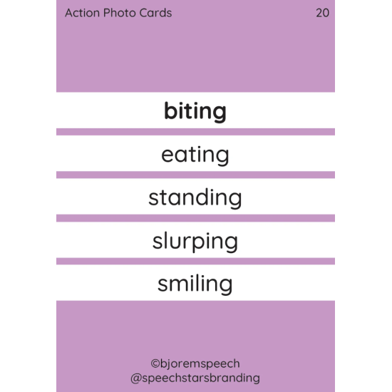 BJOREM ACTION PHOTO CARDS