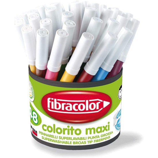 ΠΑΙ∆ΙΚΟΙ ΜΑΡΚΑ∆ΟΡΟΙ COLORITO MAXI ΓΙΑ ΧΟΝΤΡΗ ΓΡΑΦΗ - 48 τμχ