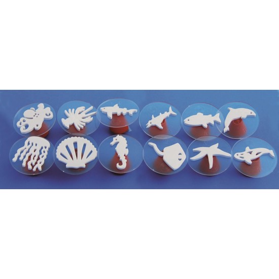 ΣΦΡΑΓΙΔΕΣ ΘΑΛΑΣΣΙΟΣ ΚΟΣΜΟΣ / σετ 12τμχ
