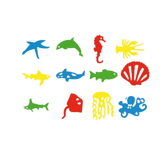 ΣΦΡΑΓΙΔΕΣ ΘΑΛΑΣΣΙΟΣ ΚΟΣΜΟΣ / σετ 12τμχ