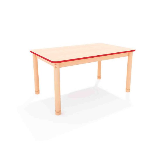 ΤΡΑΠΕΖΙ ΠΑΡΑΛΛΗΛΟΓΡΑΜΜΟ CLASSIC WOOD NATURA - ΚΟΚΚΙΝΟ