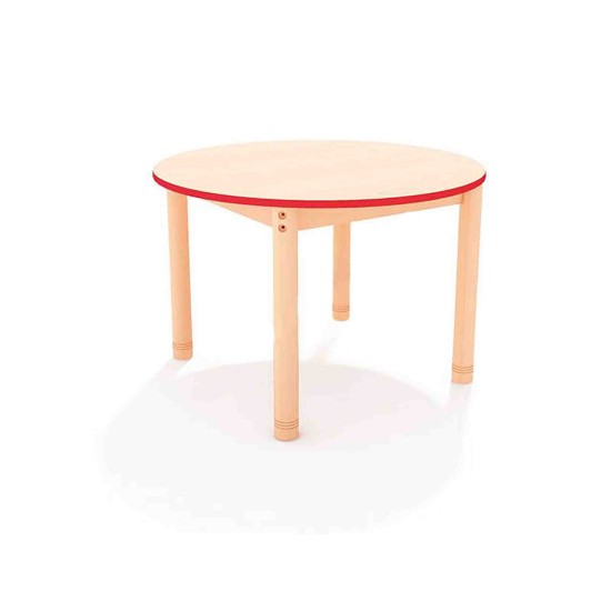 ΤΡΑΠΕΖΙ ΣΤΡΟΓΓΥΛΟ CLASSIC WOOD NATURA - ΚΟΚΚΙΝΟ