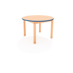 ΤΡΑΠΕΖΙ ΣΤΡΟΓΓΥΛΟ CLASSIC WOOD NATURA - ΜΠΛΕ