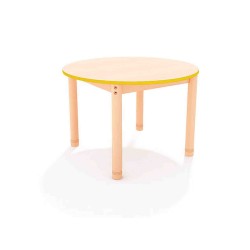 ΤΡΑΠΕΖΙ ΣΤΡΟΓΓΥΛΟ CLASSIC WOOD NATURA - ΚΙΤΡΙΝΟ