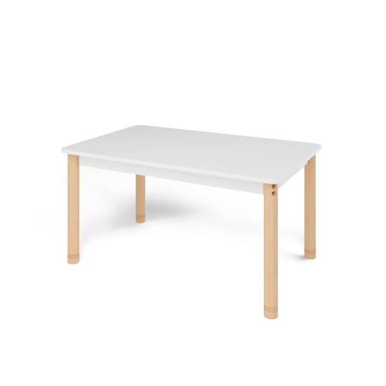 ΤΡΑΠΕΖΙ ΠΑΡΑΛΛΗΛΟΓΡΑΜΜΟ CLASSIC WOOD COLORI - ΛΕΥΚΟ