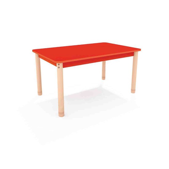 ΤΡΑΠΕΖΙ ΠΑΡΑΛΛΗΛΟΓΡΑΜΜΟ CLASSIC WOOD COLORI - ΚΟΚΚΙΝΟ