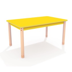 ΤΡΑΠΕΖΙ ΠΑΡΑΛΛΗΛΟΓΡΑΜΜΟ CLASSIC WOOD COLORI - ΚΙΤΡΙΝΟ