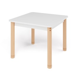 ΤΡΑΠΕΖΙ ΤΕΤΡΑΓΩΝΟ CLASSIC WOOD COLORI - ΛΕΥΚΟ