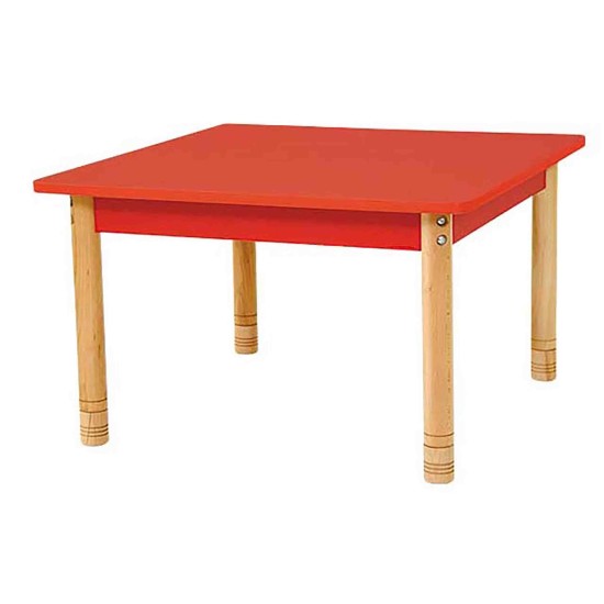 ΤΡΑΠΕΖΙ ΤΕΤΡΑΓΩΝΟ CLASSIC WOOD COLORI - ΚΟΚΚΙΝΟ