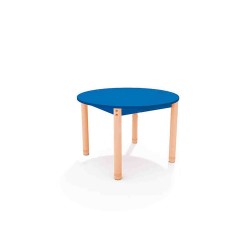 ΤΡΑΠΕΖΙ ΣΤΡΟΓΓΥΛΟ CLASSIC WOOD COLORI - ΜΠΛΕ