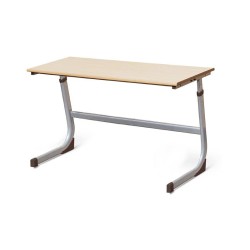 STUDENT ADJUSTABLE DESK TWO STUDENTS DESK 3-6 GREY