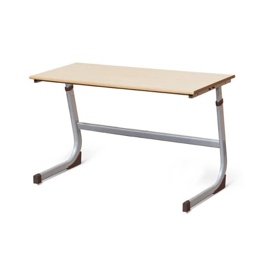 STUDENT ADJUSTABLE DESK TWO STUDENTS DESK 3-6 GREY