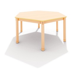 ΤΡΑΠΕΖΙ ΕΞΑΓΩΝΟ CLASSIC WOOD NATURA - ΦΥΣΙΚΟ