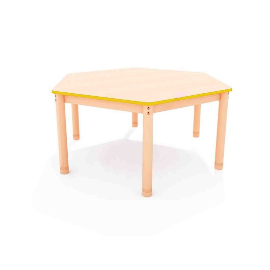 ΤΡΑΠΕΖΙ ΕΞΑΓΩΝΟ CLASSIC WOOD NATURA - ΚΙΤΡΙΝΟ