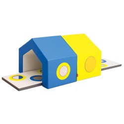 FOAM PLAY TUNNEL WITH MIRRORS AND CURTAIN SET