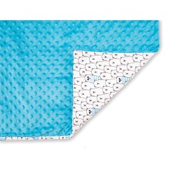 WEIGHTED BLANKET – SIZE L – TURQUOISE - TEDDY BEAR PATTERNED
