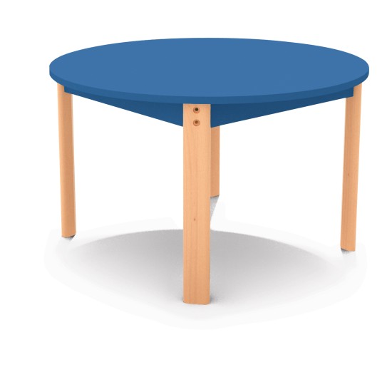 ΤΡΑΠΕΖΙ ΣΤΡΟΓΓΥΛΟ ERGO COLORI - ΜΠΛΕ