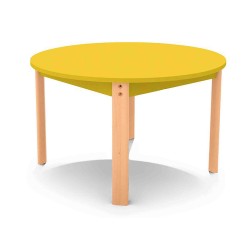 ΤΡΑΠΕΖΙ ΣΤΡΟΓΓΥΛΟ ERGO COLORI - ΚΙΤΡΙΝΟ