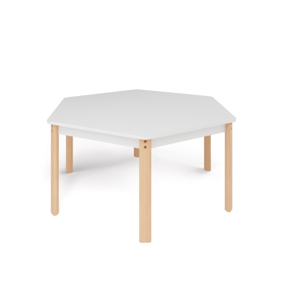 ΤΡΑΠΕΖΙ ΕΞΑΓΩΝΟ ERGO COLORI - ΛΕΥΚΟ