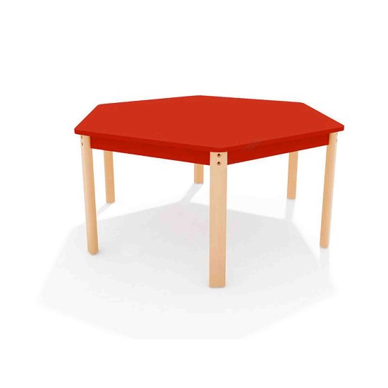 ΤΡΑΠΕΖΙ ΕΞΑΓΩΝΟ ERGO COLORI - ΚΟΚΚΙΝΟ