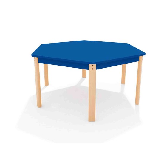 ΤΡΑΠΕΖΙ ΕΞΑΓΩΝΟ ERGO COLORI - ΜΠΛΕ