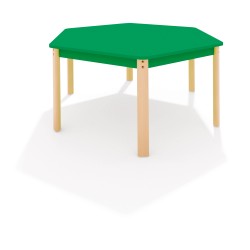 ΤΡΑΠΕΖΙ ΕΞΑΓΩΝΟ ERGO COLORI - ΠΡΑΣΙΝΟ