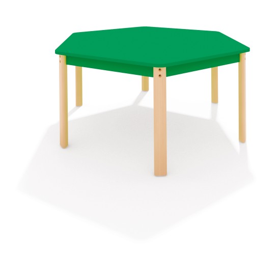 ΤΡΑΠΕΖΙ ΕΞΑΓΩΝΟ ERGO COLORI - ΠΡΑΣΙΝΟ