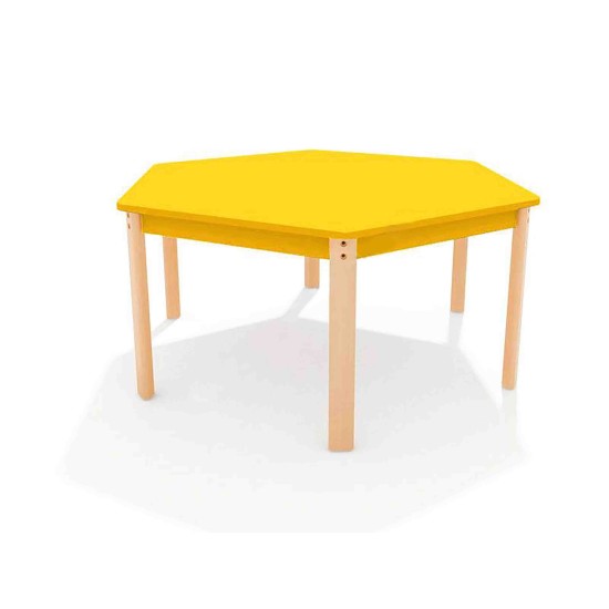 ΤΡΑΠΕΖΙ ΕΞΑΓΩΝΟ ERGO COLORI - ΚΙΤΡΙΝΟ