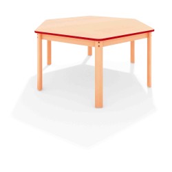 ΤΡΑΠΕΖΙ ΕΞΑΓΩΝΟ ERGO NATURA - ΚΟΚΚΙΝΟ