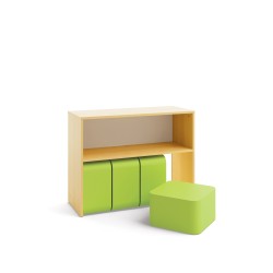 MINTY – CABINET WITH POUF SET