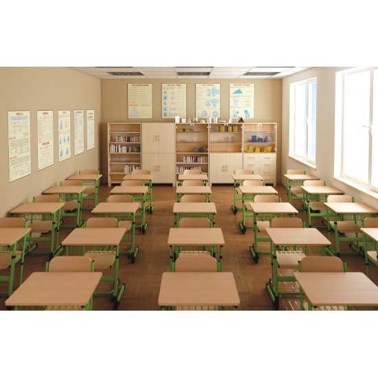 STUDENT ADJUSTABLE DESK ONE STUDENT DESK 3-6 GREEN