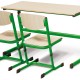 STUDENT ADJUSTABLE DESK TWO STUDENTS DESK 2-4 GREEN
