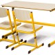 STUDENT ADJUSTABLE DESK TWO STUDENTS DESK 2-4 YELLOW