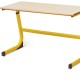 STUDENT ADJUSTABLE DESK TWO STUDENTS DESK 2-4 YELLOW