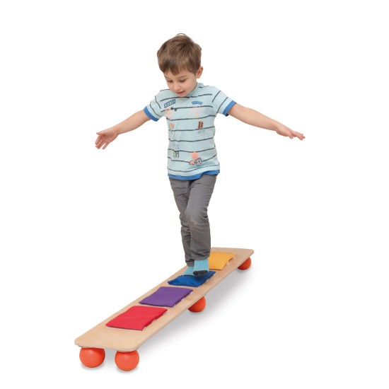 WOODEN SENSORY PATH ON RUBBER BALLS