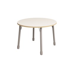 ΤΡΑΠΕΖΙ ΣΤΡΟΓΓΥΛΟ CLASSIC STEEL COLORI - ΛΕΥΚΟ