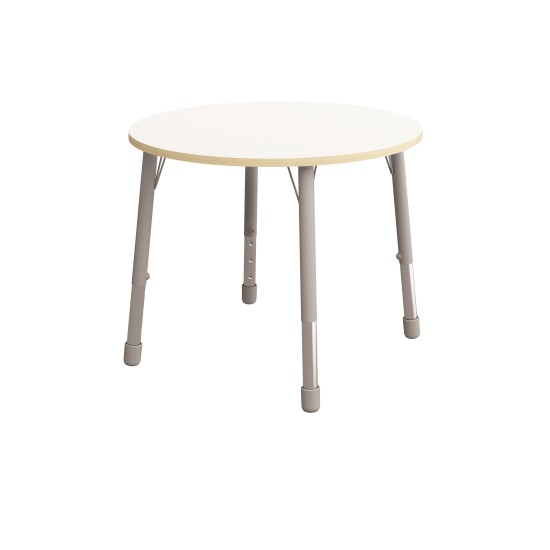 ΤΡΑΠΕΖΙ ΣΤΡΟΓΓΥΛΟ CLASSIC STEEL COLORI - ΛΕΥΚΟ