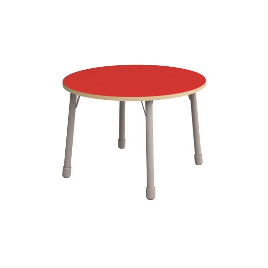 ΤΡΑΠΕΖΙ ΣΤΡΟΓΓΥΛΟ CLASSIC STEEL COLORI - ΚΟΚΚΙΝΟ