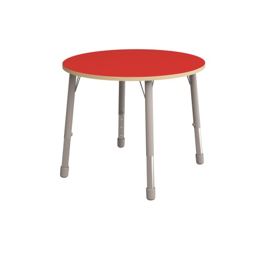 ΤΡΑΠΕΖΙ ΣΤΡΟΓΓΥΛΟ CLASSIC STEEL COLORI - ΚΟΚΚΙΝΟ