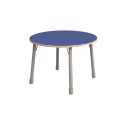 ΤΡΑΠΕΖΙ ΣΤΡΟΓΓΥΛΟ CLASSIC STEEL COLORI - ΜΠΛΕ