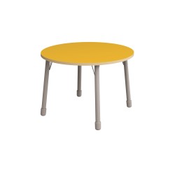 ΤΡΑΠΕΖΙ ΣΤΡΟΓΓΥΛΟ CLASSIC STEEL COLORI - ΚΙΤΡΙΝΟ