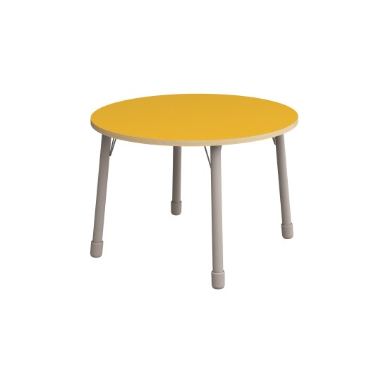 ΤΡΑΠΕΖΙ ΣΤΡΟΓΓΥΛΟ CLASSIC STEEL COLORI - ΚΙΤΡΙΝΟ