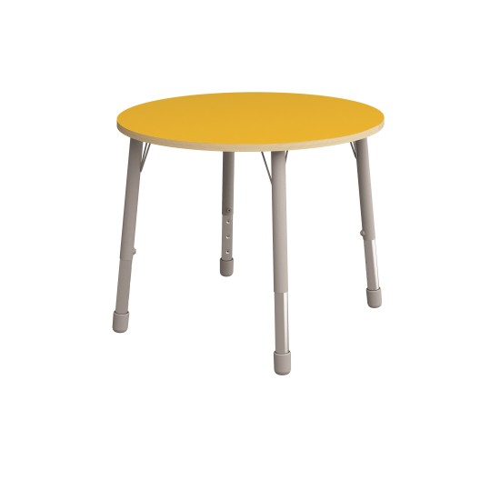 ΤΡΑΠΕΖΙ ΣΤΡΟΓΓΥΛΟ CLASSIC STEEL COLORI - ΚΙΤΡΙΝΟ