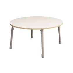 ΤΡΑΠΕΖΙ ΣΤΡΟΓΓΥΛΟ CLASSIC STEEL COLORI ΜΑΧΙ - ΛΕΥΚΟ