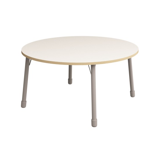 ΤΡΑΠΕΖΙ ΣΤΡΟΓΓΥΛΟ CLASSIC STEEL COLORI ΜΑΧΙ - ΛΕΥΚΟ