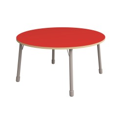 ΤΡΑΠΕΖΙ ΣΤΡΟΓΓΥΛΟ CLASSIC STEEL COLORI ΜΑΧΙ - ΚΟΚΚΙΝΟ