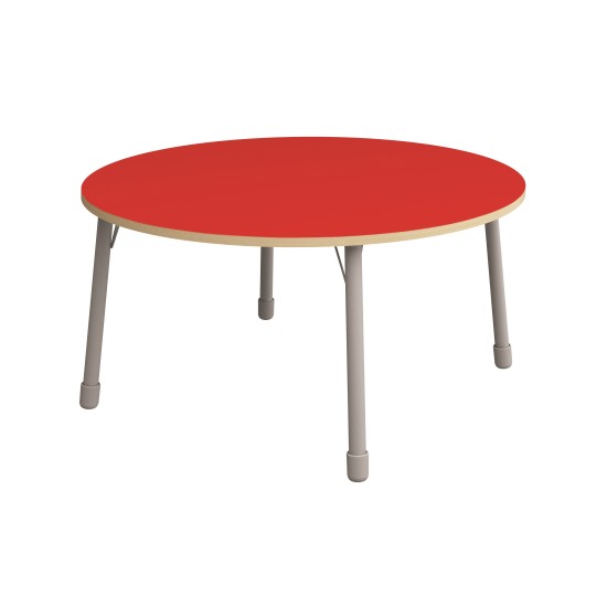 ΤΡΑΠΕΖΙ ΣΤΡΟΓΓΥΛΟ CLASSIC STEEL COLORI ΜΑΧΙ - ΚΟΚΚΙΝΟ