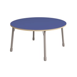 ΤΡΑΠΕΖΙ ΣΤΡΟΓΓΥΛΟ CLASSIC STEEL COLORI ΜΑΧΙ - ΜΠΛΕ