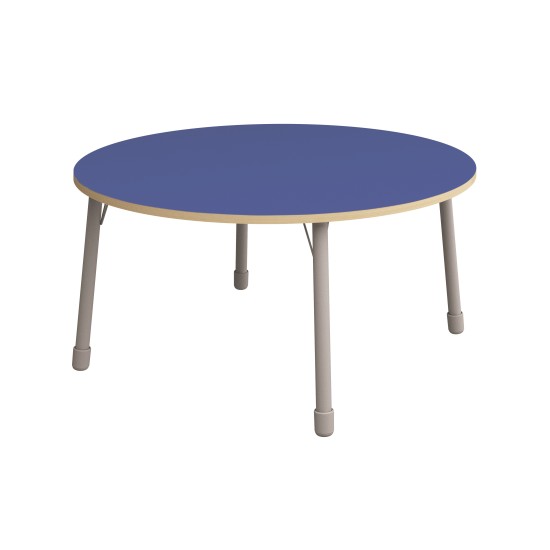 ΤΡΑΠΕΖΙ ΣΤΡΟΓΓΥΛΟ CLASSIC STEEL COLORI ΜΑΧΙ - ΜΠΛΕ